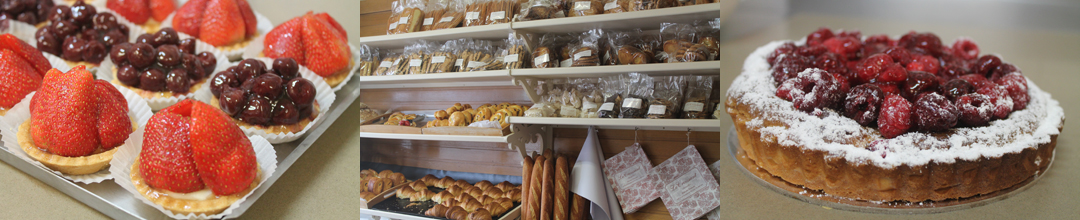 strawberry tart, biscuits, raspberry tart